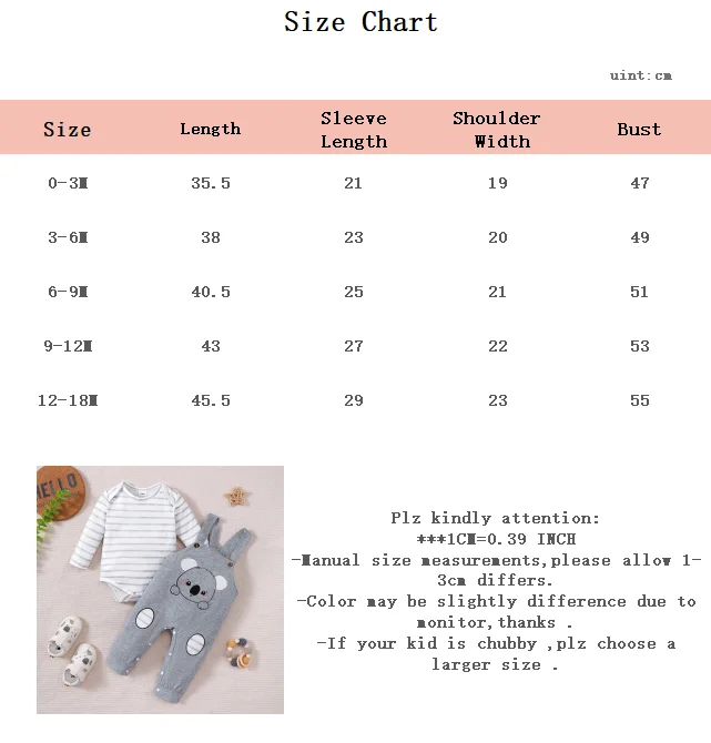 2Pcs Baby Boy Clothing Outfit Set Striped Long Sleeve Bodysuit Koala Print Overalls for 0-18 Months Infant Autumn Casual Clothes 6 2Pcs Baby Boy Clothing Outfit Set Striped Long Sleeve Bodysuit Koala Print Overalls for 0-18 Months Infant Autumn Casual Clothes 6