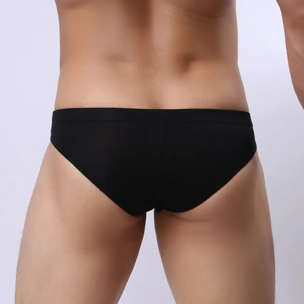 Mens Men Underwear Open Front Seamless Stretchy Trunks Underpants Bikini Knickers Lingerie Low Rise Super Thin