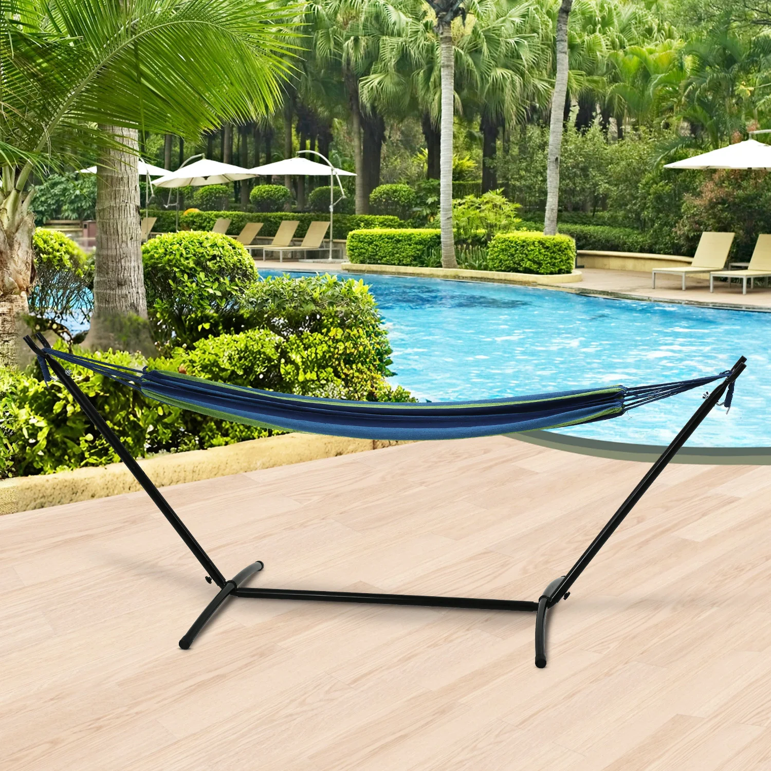 حامل أرجوحة معلق للكرسي، حامل أرجوحة حسية من الفولاذ شديد التحمل، حامل محمول قابل للتعديل مع حقيبة حمل (بدون أرجوحة) #1