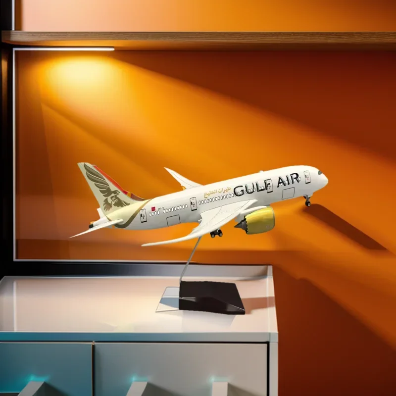 

Airplane Model Toy 47CM Gulf Air Airline 787 B787 Dreamliner Aircraft 1/130 Plastic Resin Replica Plane Model Collection kids