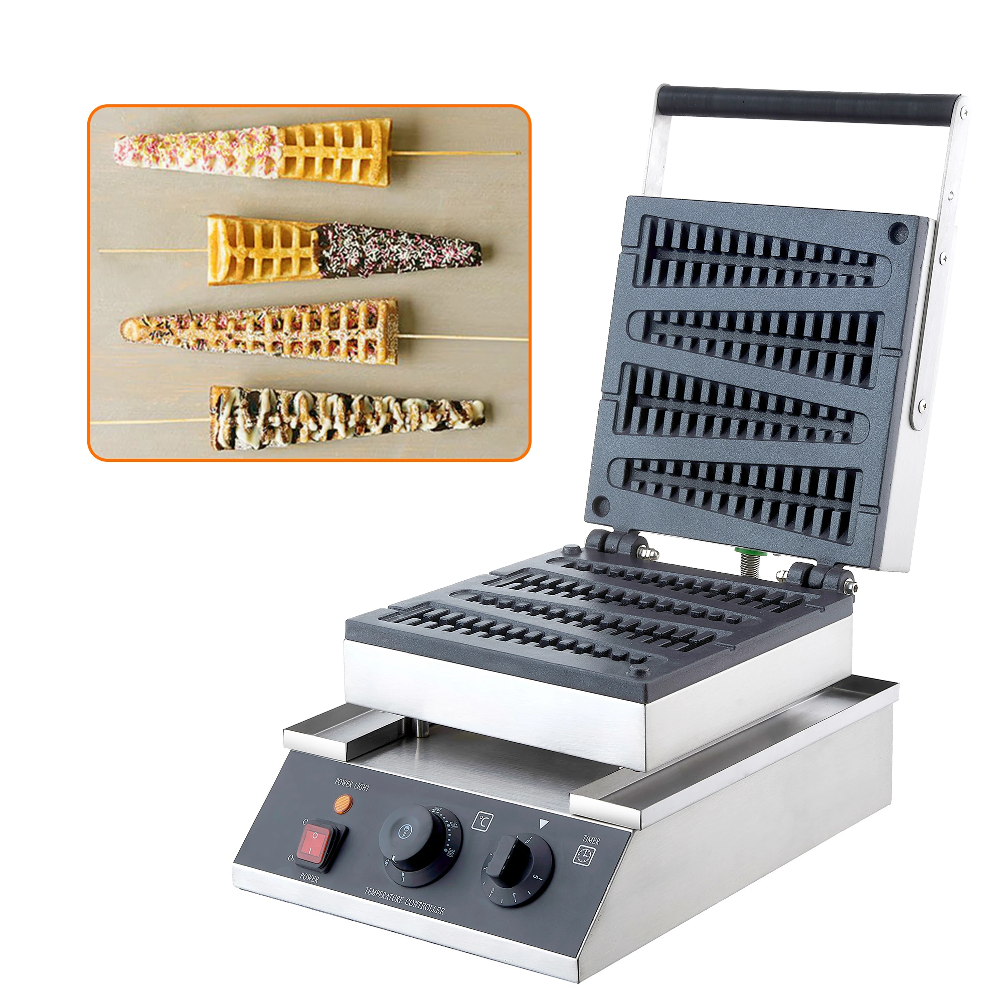 Egg Muffin Waffle Machine Commerical Non-stick Christmas Tree Shape Lolly Waffle Stick Maker