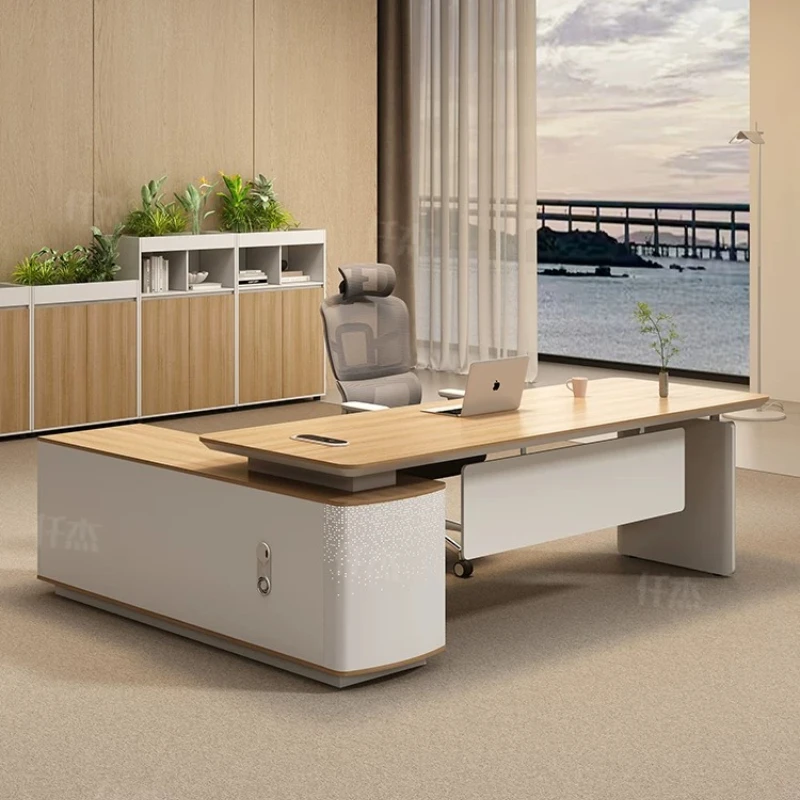 

LTT boss office desk and chairs light luxury modern high-end leadership office desk