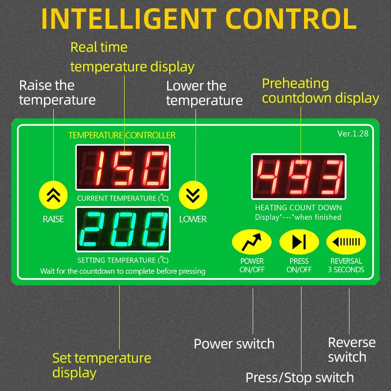 English Version R3S Oil Presser 220V/110V Stainless Steel Intelligent Temperature Control Oil Press Peanut Flax Seed Walnut