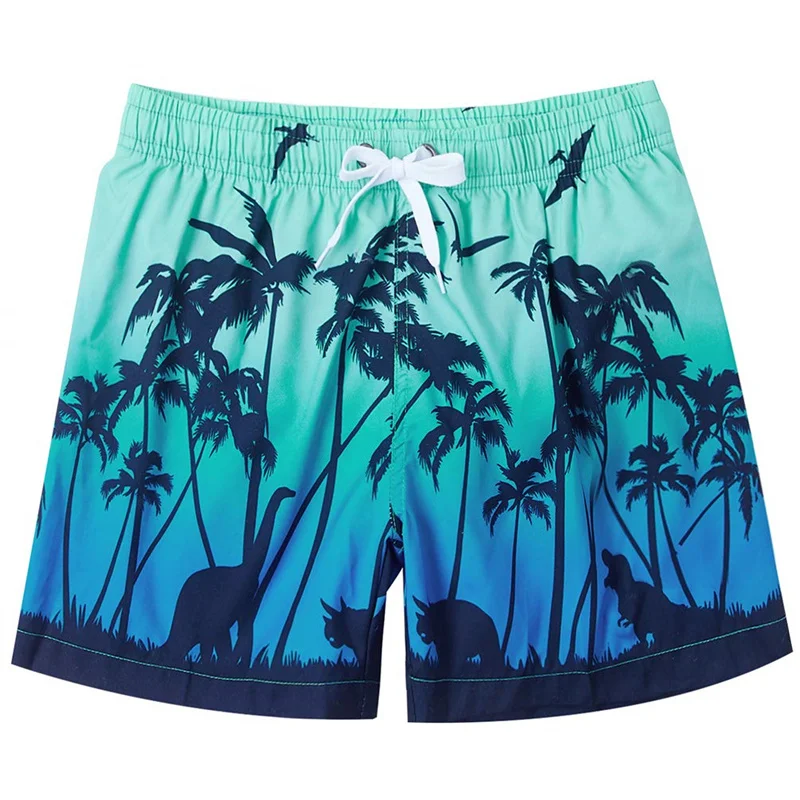 Coconut Tree Men's Shorts New Sports Shorts 3D Dinosaur Print Quick Dry Swim Trunks Hawaiian Men's Shorts Summer Men's Clothing