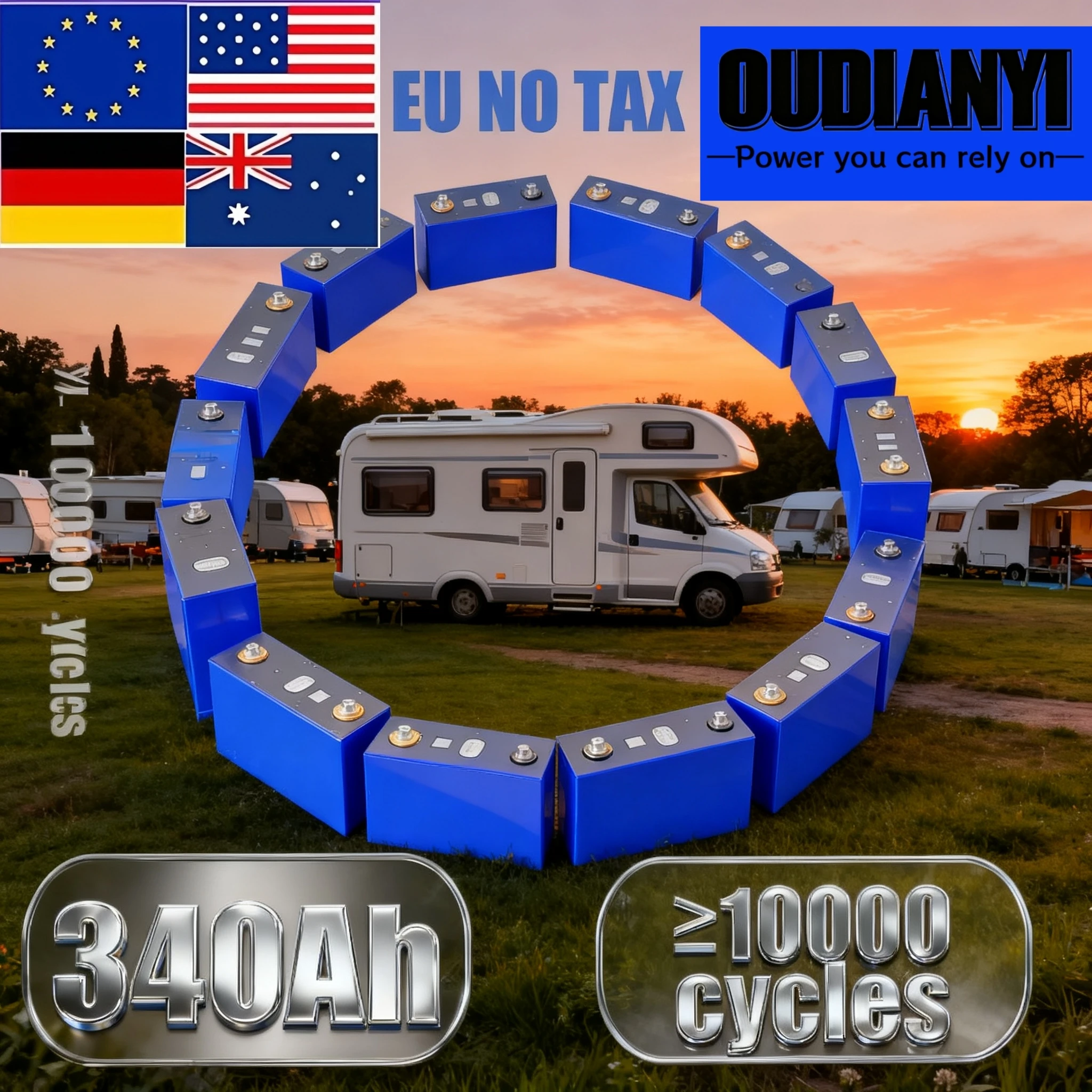 

【16 шт.】Литий-железо-фосфатный аккумулятор 3,2 В, 3200 Ач, 10000 циклов, вилочный погрузчик RV, тележка для гольфа, подходит для электроинструментов, солнечных панелей