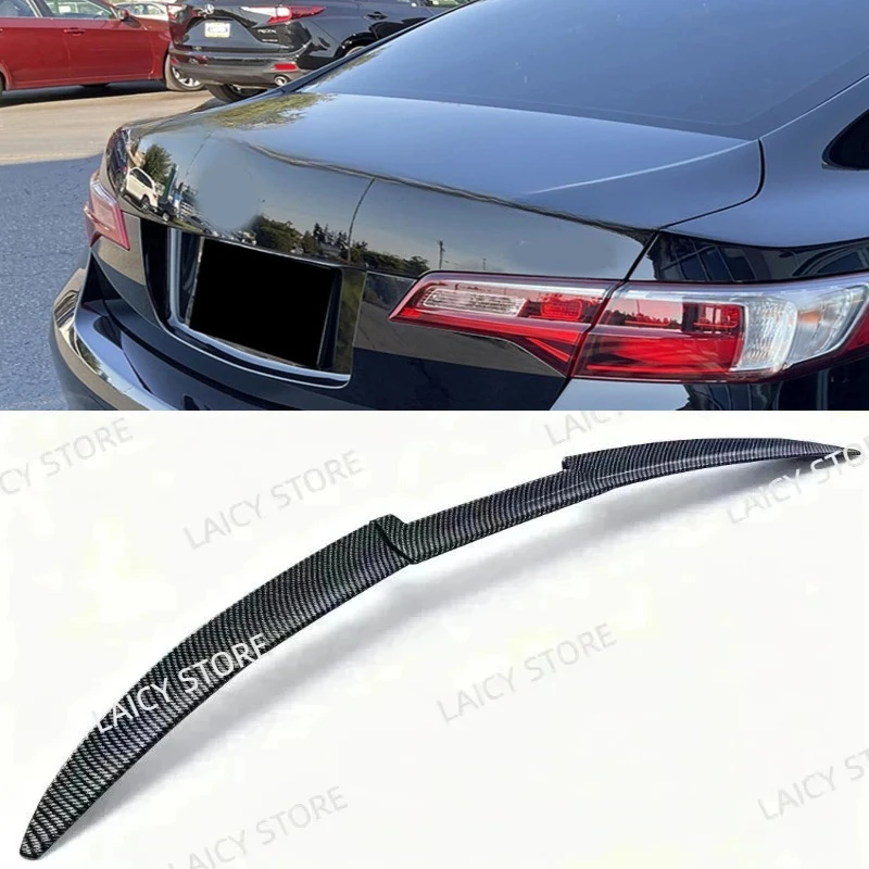 LAICY 3Pcs For A-cura TSX 09-2014 Car Rear Bumper Trunk Lip Spoiler Roof Tail Wing Adjustable Deflector Splitter Black