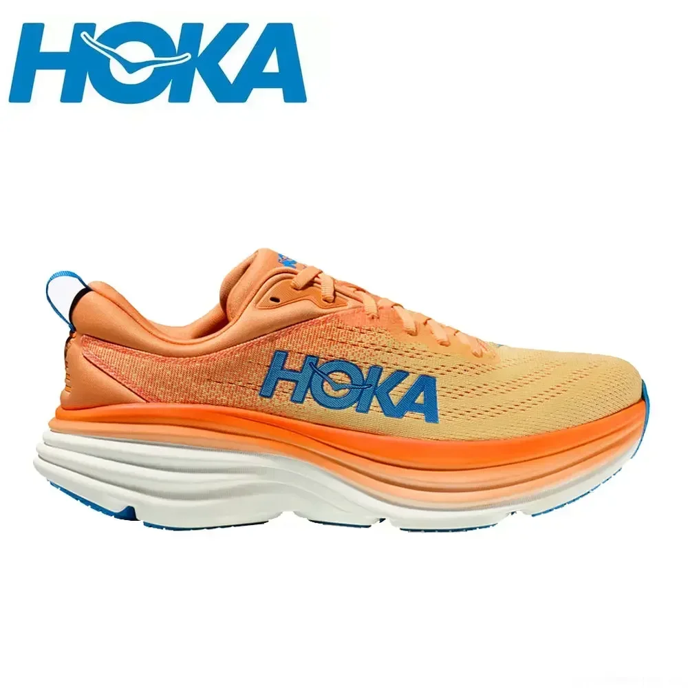 ใหม่ Hoka One One One Bondi 8 รองเท้าวิ่งรองเท้า Breathable Anti-SLIP CUSHIONING บุรุษสตรีรองเท้าผ้าใบกลางแจ้งแบบสบายๆ