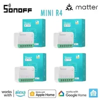 SONOFF MINI R4 Matter MINIR4M Matter Relay Sonoff Mini R4 Extreme Wifi Smart Switch Matter Alice Smart Home Control Alexa Google