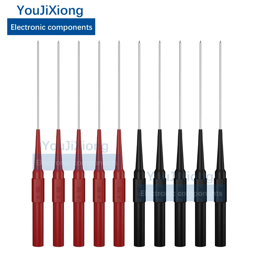 10PCS 1mm Coarse Probe Auto Repair Test Puncture Wire Meter Rod Back Pin Multimeter Pen Pin Curved Pin