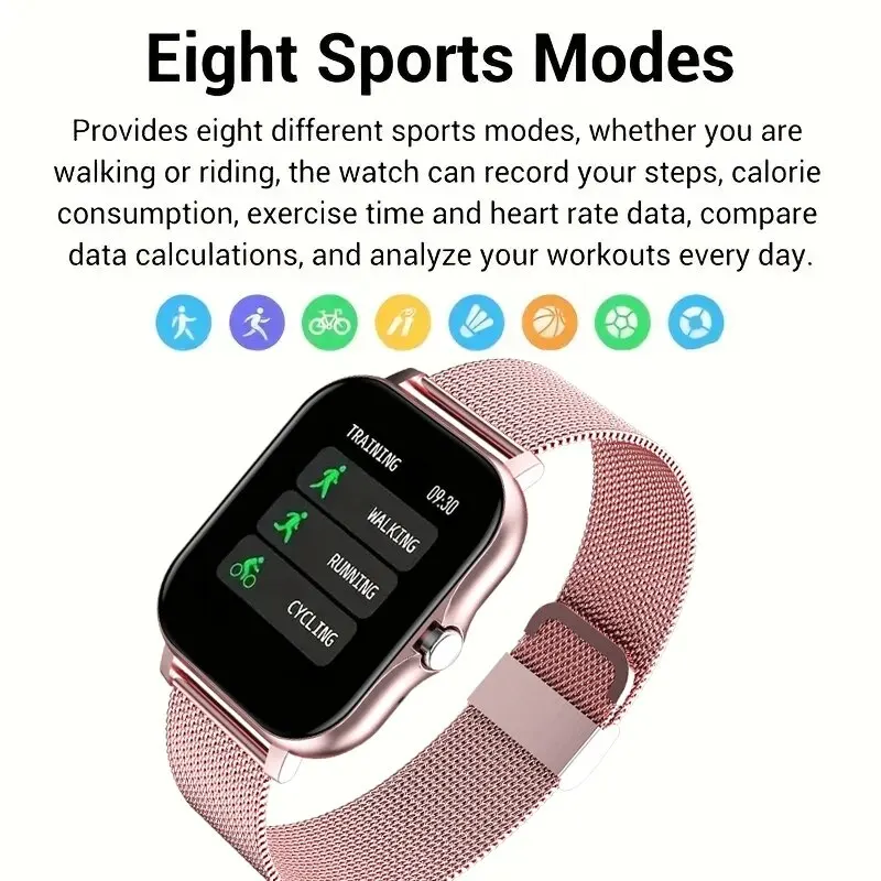 LIGE Smartwatch dla mężczyzn Kobiety Bransoletka Bluetooth Calling Sport Fitness Inteligentny zegarek Prezenty Cyfrowy smartwatch Kobiety Zegarek na