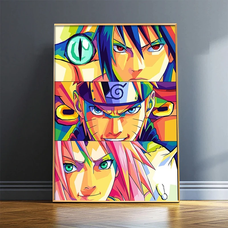 

Japanese Classical Anime Naruto Sakura Sasuke Poster Watercolor Canvas Painting Picture Cuadros Living Room Home Mural Decor