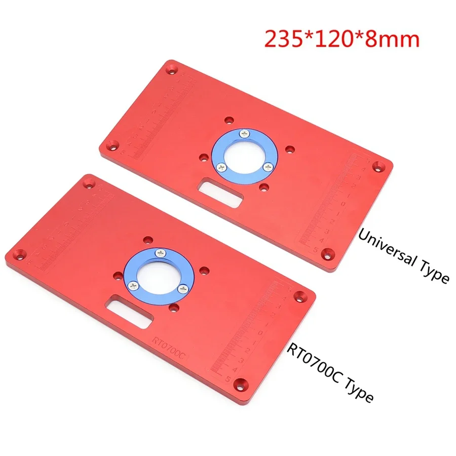 Aluminum Router Table Insert Plate for Woodworking Bench Tools Wood Router Table