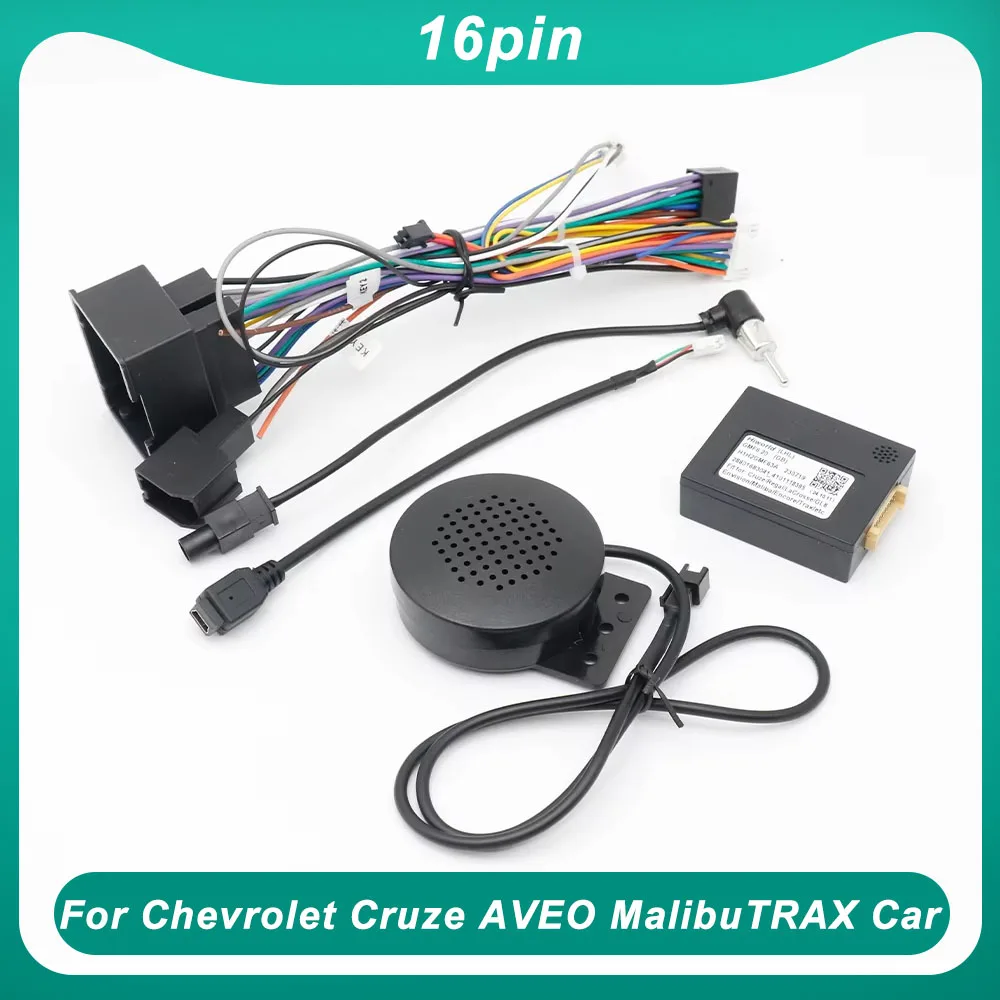 For Chevrolet Cruze AVEO Malibu TRAX Car 16pin Radio Audio Wiring Harness Canbus Box Stereo Installation Wire Adapter