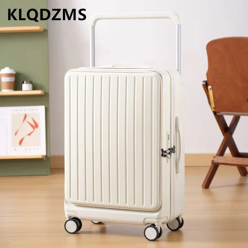 

KLQDZMS ABS+PC Suitcase USB Charging Trolley Case Multifunctional Boarding Box 20"22"24 Inch Universal Wheel Rolling Luggage