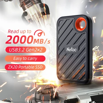 Netac 휴대용 외장 하드 드라이브, 노트북용 솔리드 스테이트 드라이브, SSD 1TB, 2TB, 512G, 250GB