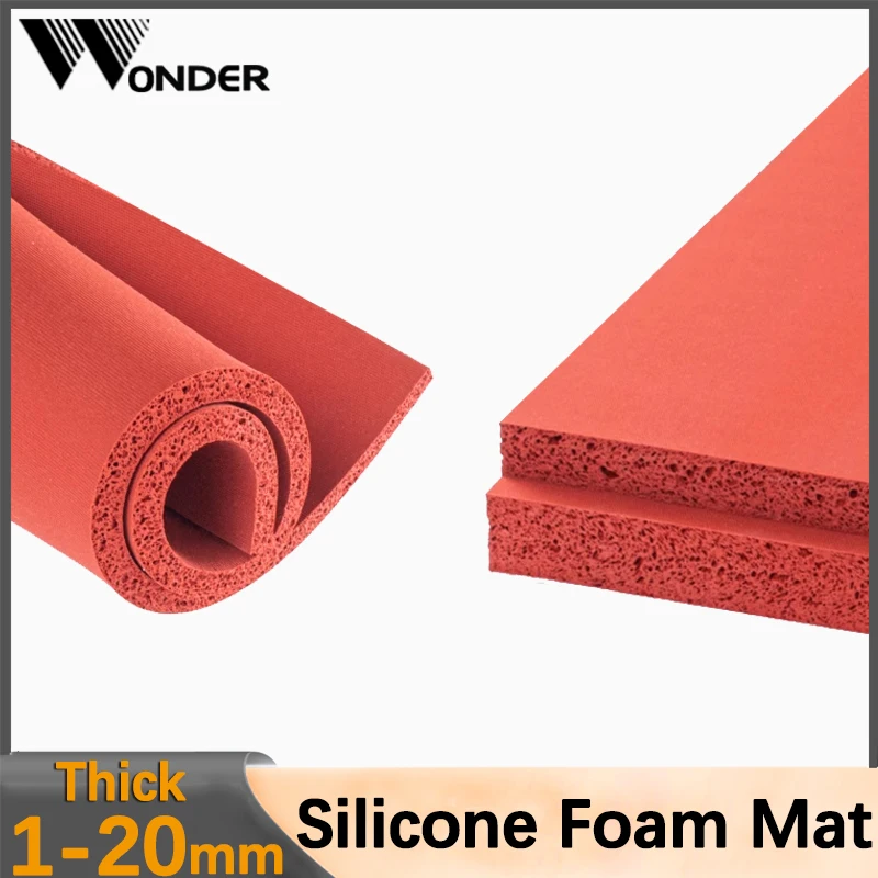 Estera de espuma de silicona roja, máquina laminadora de estera de prensado en caliente, almohadillas de espuma de esponja suave, placa resistente a altas temperaturas