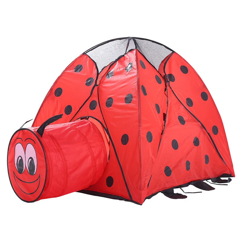 Opvouwbare Lieveheersbeestje Baby Tent Kinderen Speelgoed Huis Enorme Tent Voor Kinderen Indoor Play Yard Baby Boxen Draagbare Oceaan Stress Bal zwembad