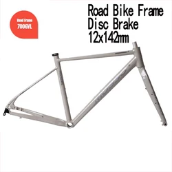 700C MOSSO 700GVL GRAVEL Road Bicycle Frameset Aluminum Alloy Disc Brake Frame Thru Axle 12x142mm Bicycle Parts