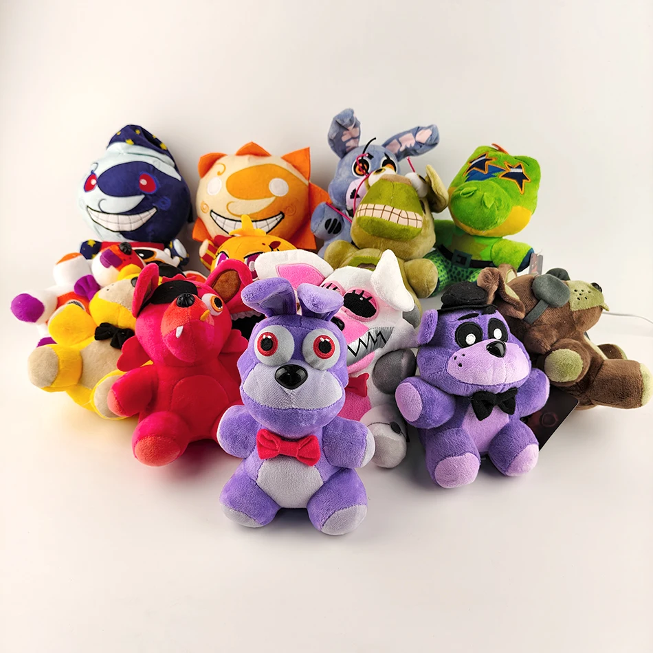 Nowa 18-centymetrowa pluszowa zabawka FNFN Freddy, pluszaki, niedźwiedź, królik, zabawki z gry af, pluszaki, prezent urodzinowy, świąteczny dla dzieci.