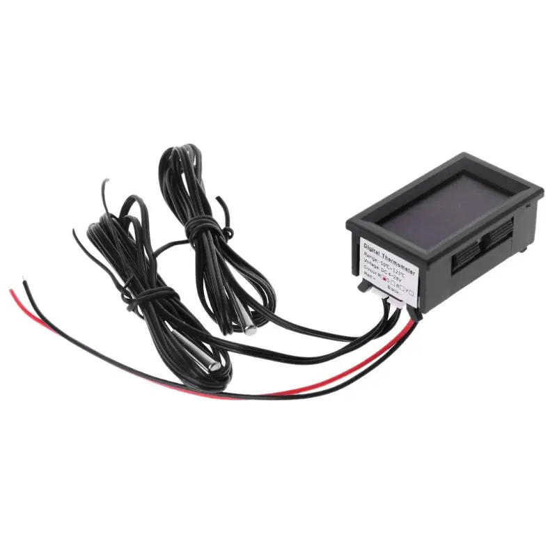 Digital LED Temperature ThermostatSwitch Waterproof Probes Wire High Sensitivity Temperature