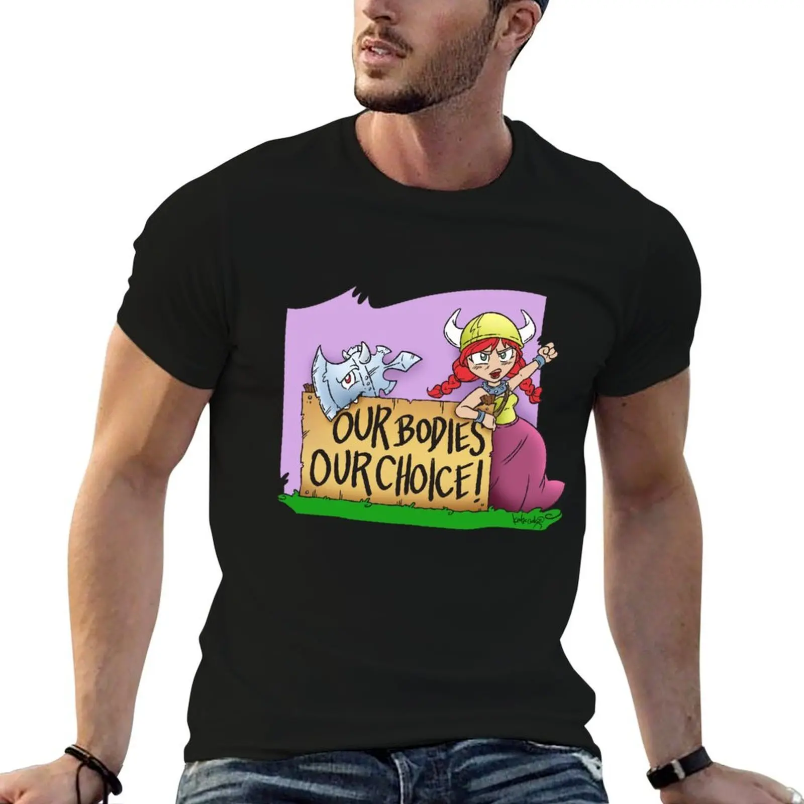 Fleur 'Nos corps, notre choix!' T-shirt tendance avec impression artistique pour la charité
