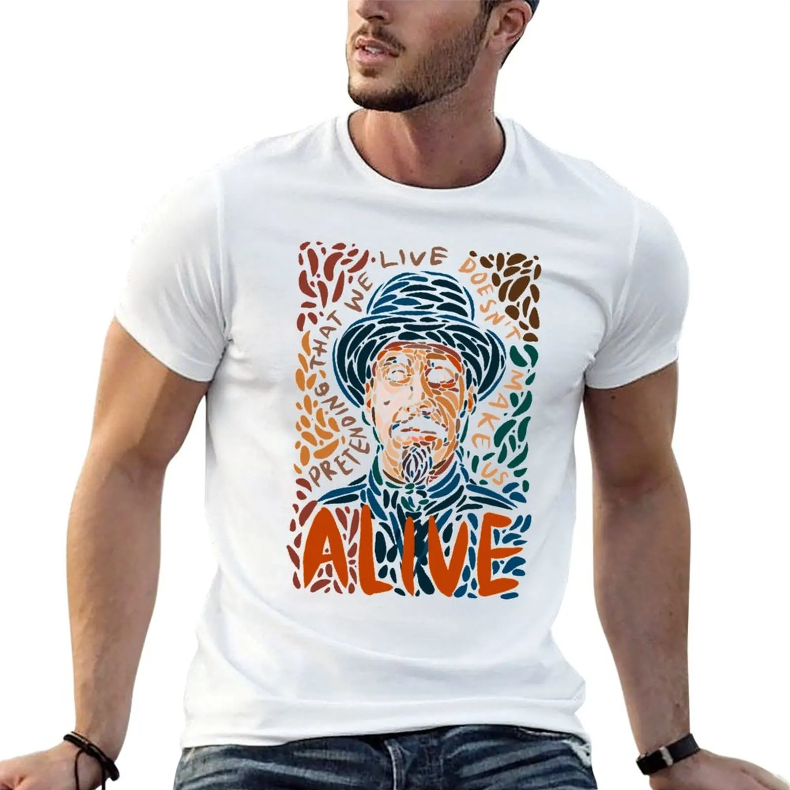 

Serj abstract portrait T-Shirt g man t shirts for men men t shirt cotton 100% T-Shirt