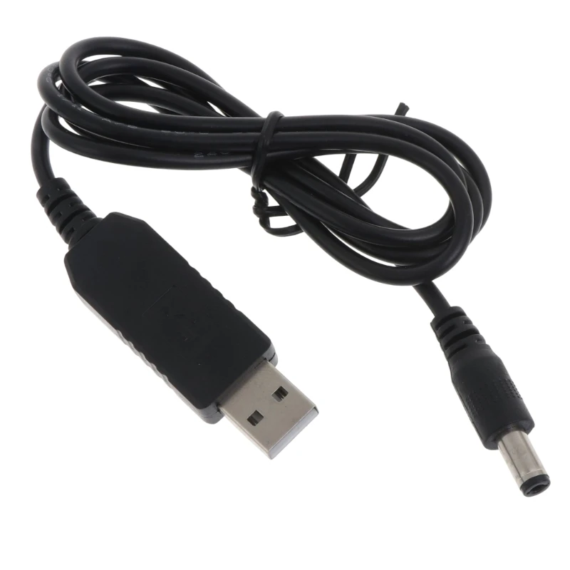 USB 5V to 9V Step Up Converter Cable 1M/39.4in Power Supply Adapter Cord with 5.5x2.1mm for Fan, Led Light