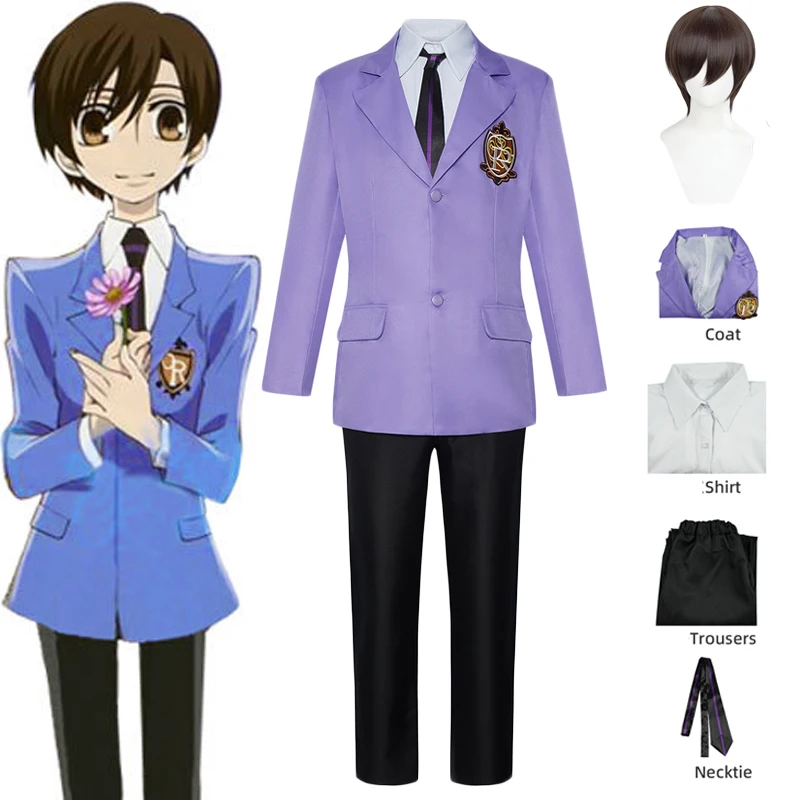Аниме Фудзиока Харухи Косплей Костюм Оран High School Host Club JK Школьная форма Костюм Парики Мужчины Хэллоуин Вечеринка Шоу Наряды Аниме Фудзиока Харухи Косплей Костюм Оран High School Host Club JK Школьная форма Костюм Парики Мужчины Хэллоуин Вечеринка Шоу Наряды