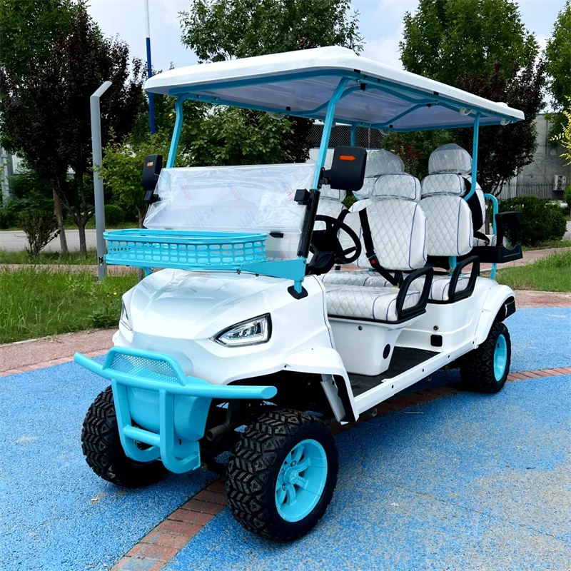 4 seater 6 passenger golf cart 4 wheel electric golf cart Optional off road electric car street legal