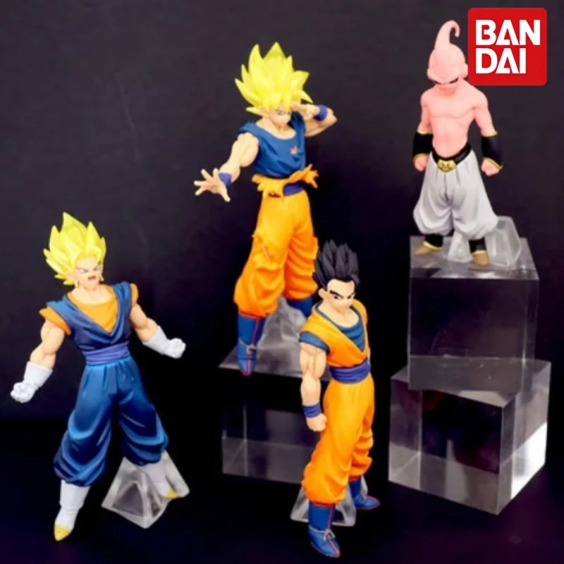 Figura Coleccionable de Alta Calidad de Bandai Dragon Ball Hg, Majin Buu Saga 2, Son Goku, Vegeta, Gohan, Adorno de Escritorio