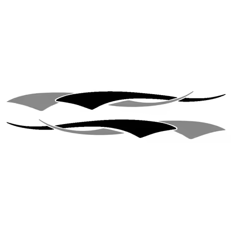 2pcs Stripes Vehicle Boat RV Campervan Caravan Motorhome truck trailer stickers xt-012