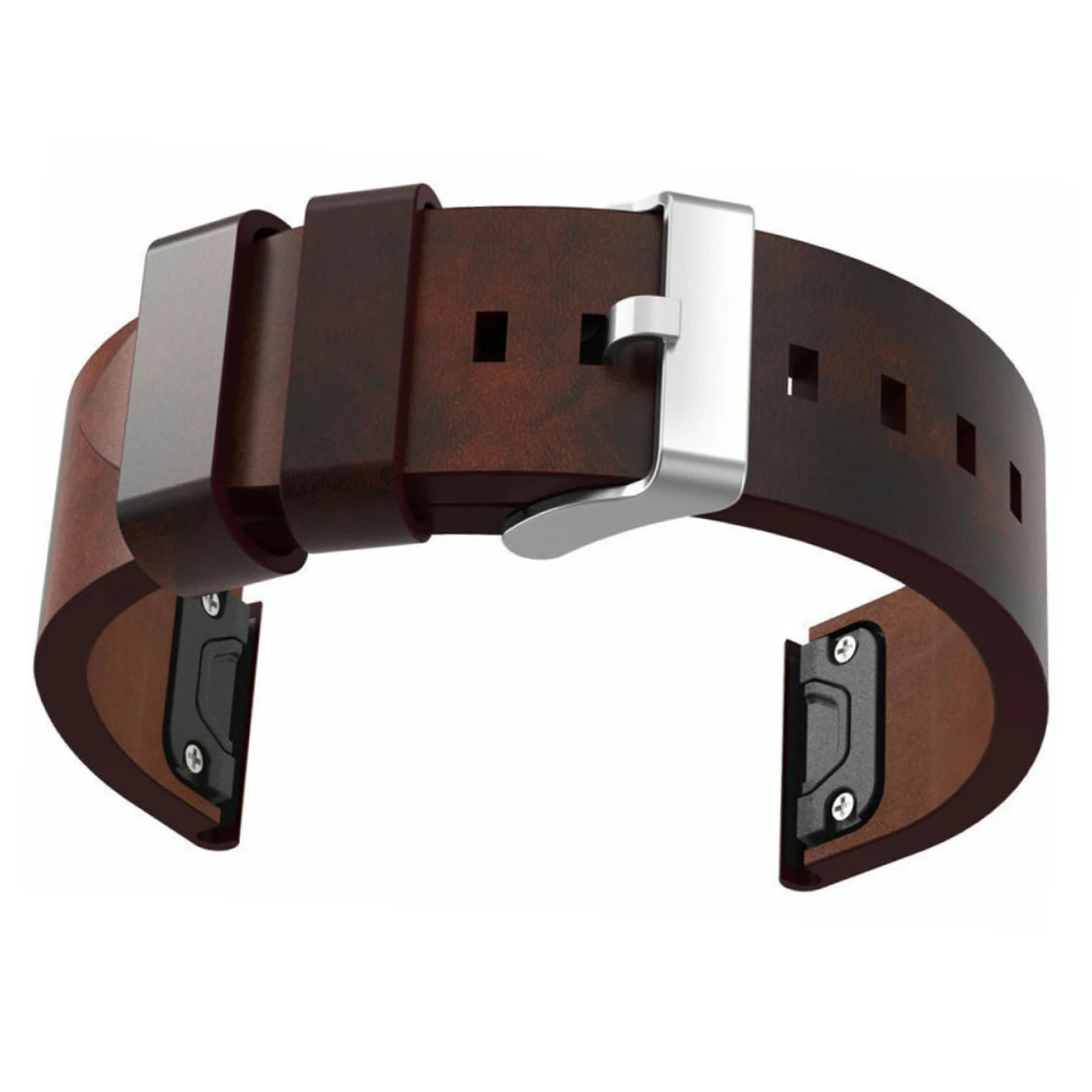 22mm Brown Leather Strap for Garmin Fenix 5/Forerunner 935, Classic Replacement Band for Men, Easy Install with Tools