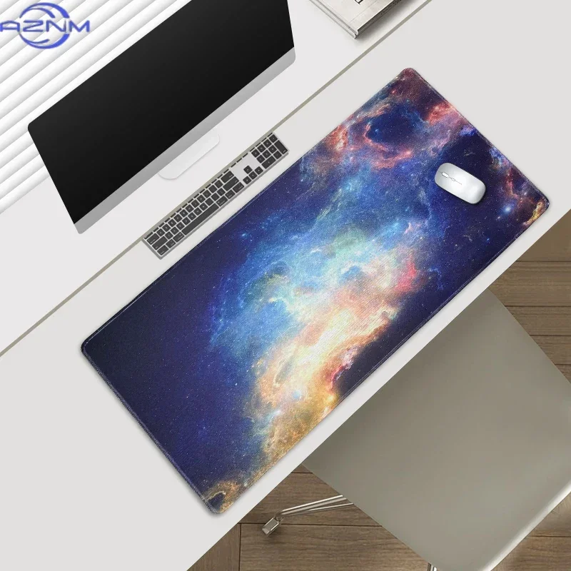 Galaxy Mouse Carpet Gamer Keyboard Mat Pads Gaming Desk Protector Laptops Large Mousepad Non-Slip Rubber Xxl Deskmat Mats