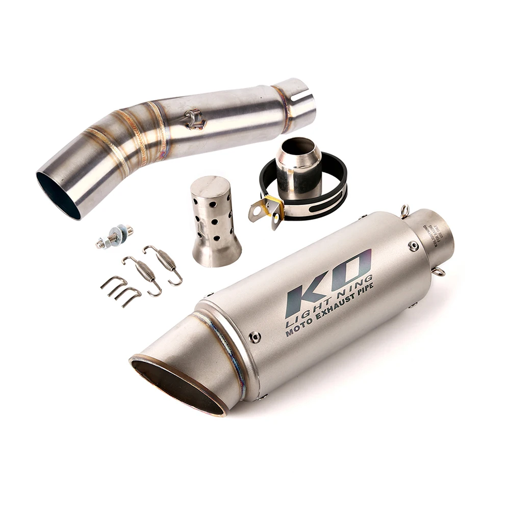 Slip On For Honda CB500X 2013-2016 CB500F CBR500R 2013-2016 Motorcycle Exhaust Middle Link Pipe With DB Killer Stainless Steel
