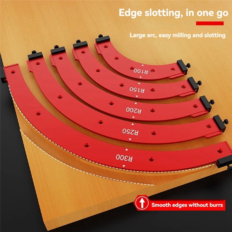 

A19F-Inner/Outer Corner Large Arc Mold Electric Router Slotting Template Woodworking Curved Angle Chamfering Template Tools