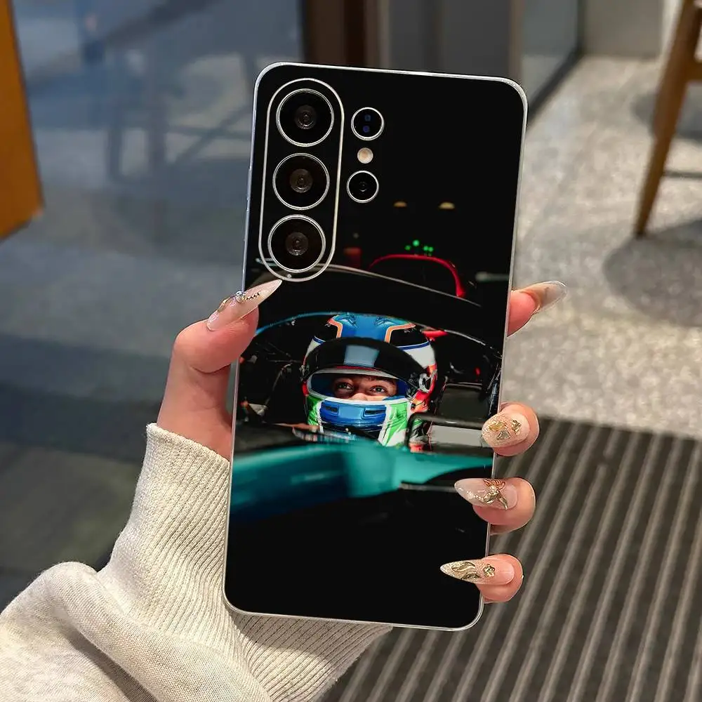 Прозрачный чехол для телефона Driver K-Kimi A-Antonelli для Samsung S25, S24, S21, S22, S23, S30, Ultra, S20, Plus, FE, Note, 10, 9, 5G