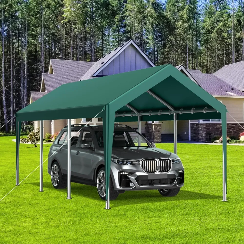 

12x20FT Heavy Duty Carport Portable Car Canopy Garage Party Tent Boat Shelter, Waterproof & UV Protected with Four Wind-Resistan