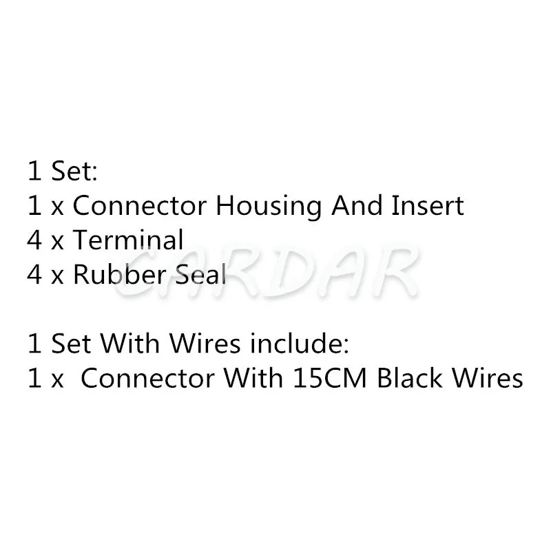 1 Set 4 Pin 1.8 Series Automotive Oxygen Sensor Wire Harness Waterproof Socket AC Assembly Plastic Housing Connector