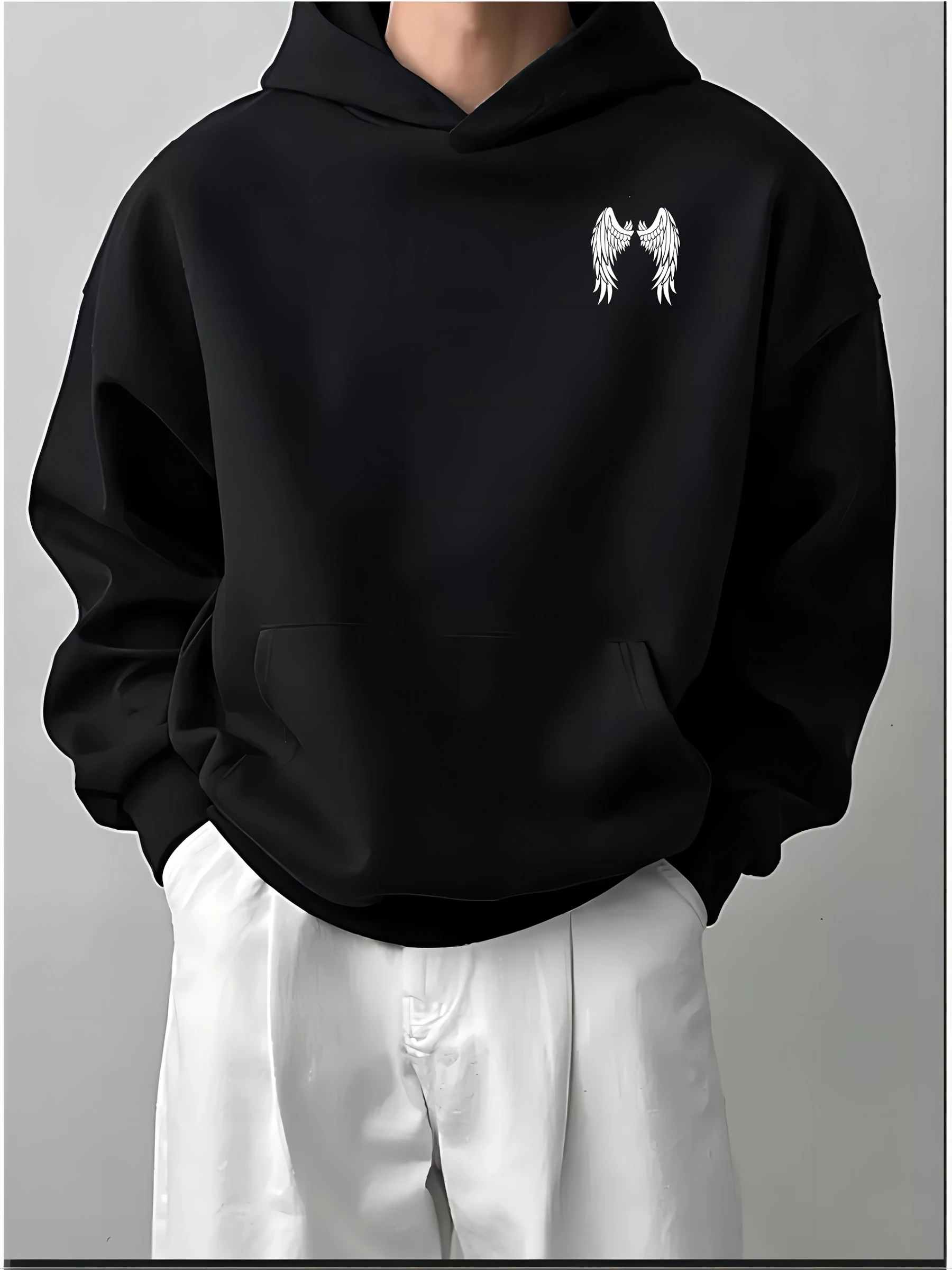 Mens Comfort Fit Cotton Hoodie Soft Casual Pullover Sweatshirt with Hood Relaxed for Everyday Streetwear Style
