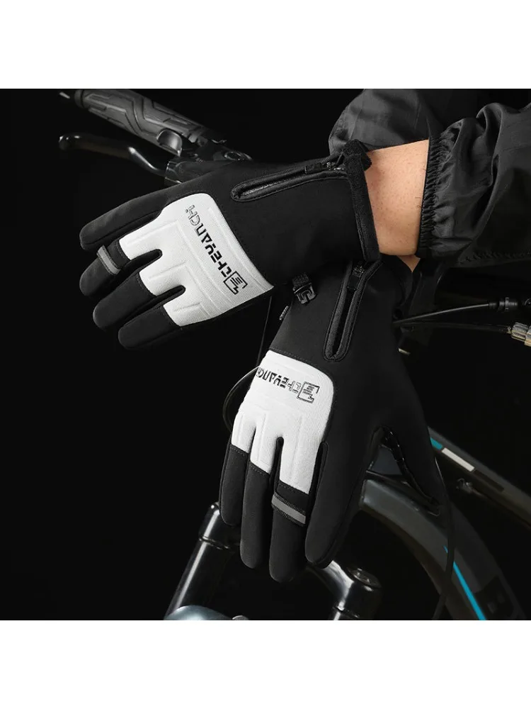 AliExpress RooRuns 1 Pair Men's Winter Thermal Riding Gloves - Windproof Touchscreen Warm Gloves for Cycling, Skiing, Driving, Motorcycle Gloves