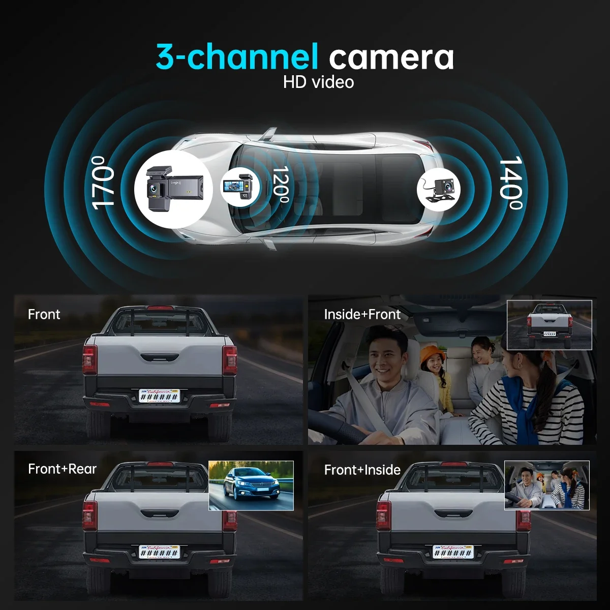 Dashcam 4K Wifi Gps Radar Detector Rear View Mirror Camera Dash Cam Front and Rear 4K Dash Camera for Cars Car Camera Dash Cam