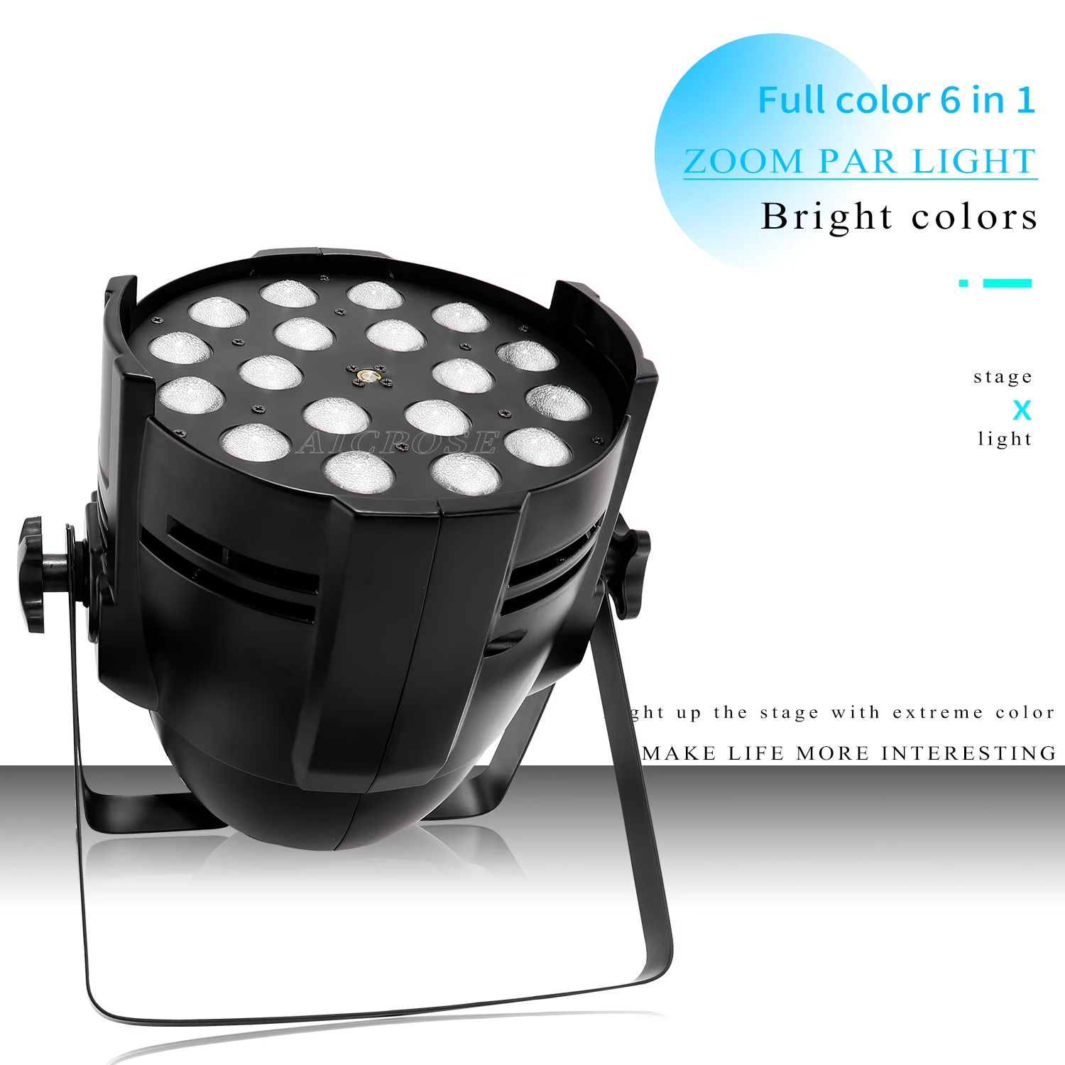 18×10W LED light RGBW 4 in 1 10~45°standard zoom laser projector Suitable for disco DJ music dance party performance lights