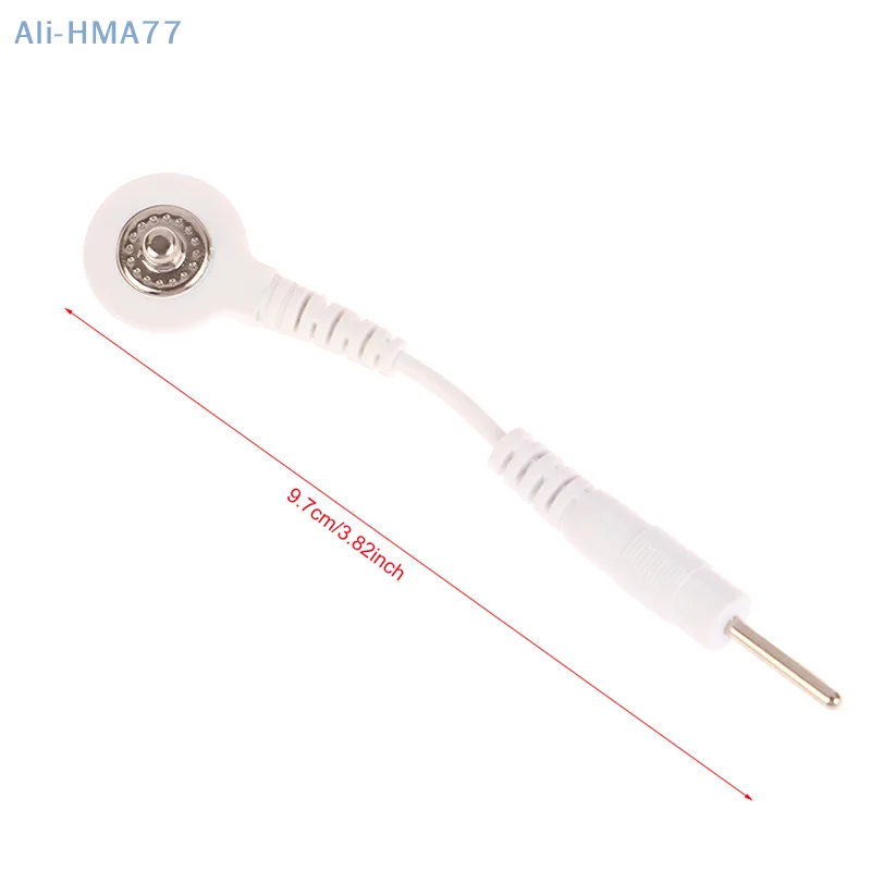 2PCS Electrode Lead Wire Connecting Cables Plug 2.0mm Snap 3.5mm Male Connector Cable Use For Tens/EMS Massage Machine Device