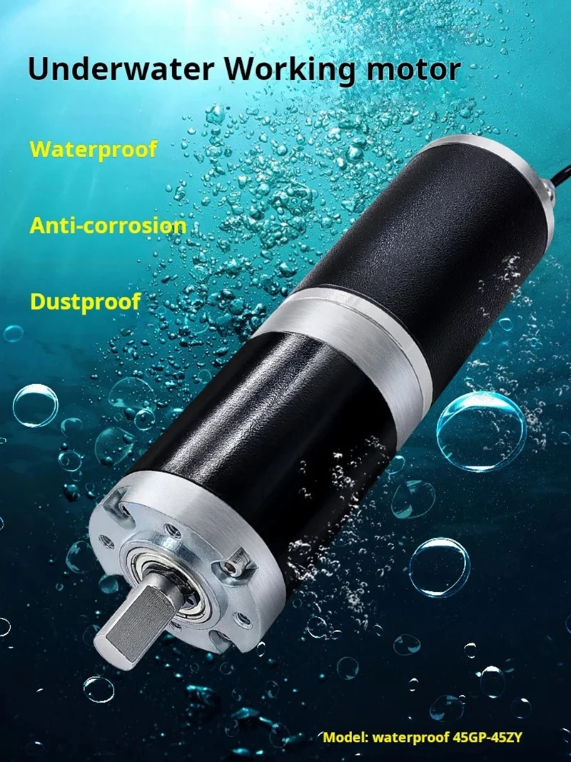 45GP 45zy Waterproof Planetary Reduction Low Speed High Torque Micro Motor 12v24v 7-1351rpm 150kg Small Speed Control Motor