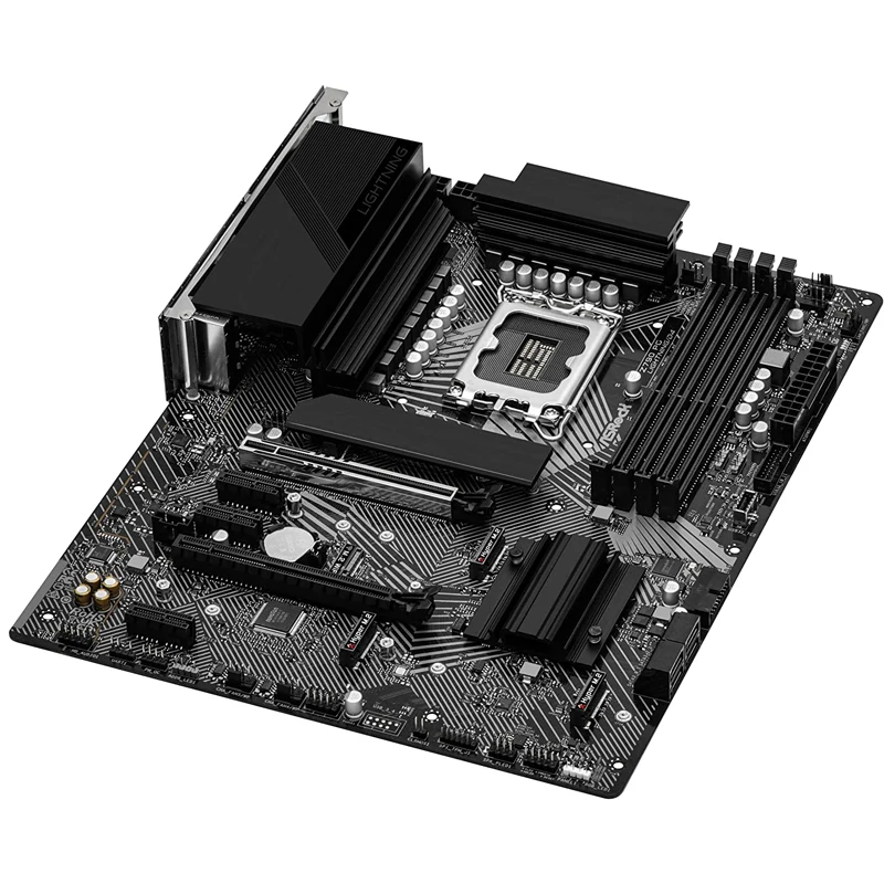 Nowy ASROCK Z790 PG Lightning/D4 DDR4 DIMM sloty 128G 5333 +(OC) atxobsługuje 13. Gen i 12. Gen Intel Core procesory (LGA1700)