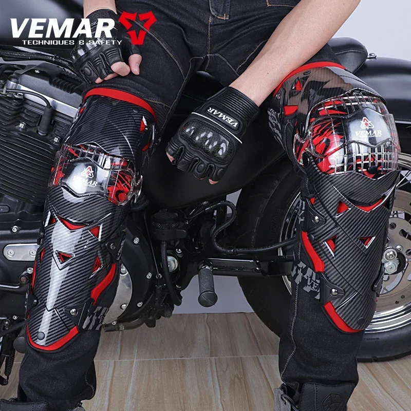 

VEMAR E-18 Motorcycle Knee Brace Motocross Protective Gears Anti-fall Knee Sliders Body Protector Leg Guards Motorbike Knee Pads