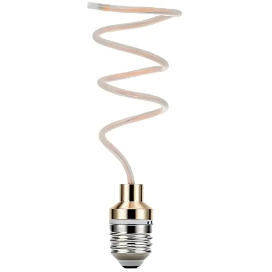 Round Tube Decorative LED Light Bulbs, 360 Degree Flexible Le Lights, Warm White E26, Edison Bulb Decoration for Festival, Part
