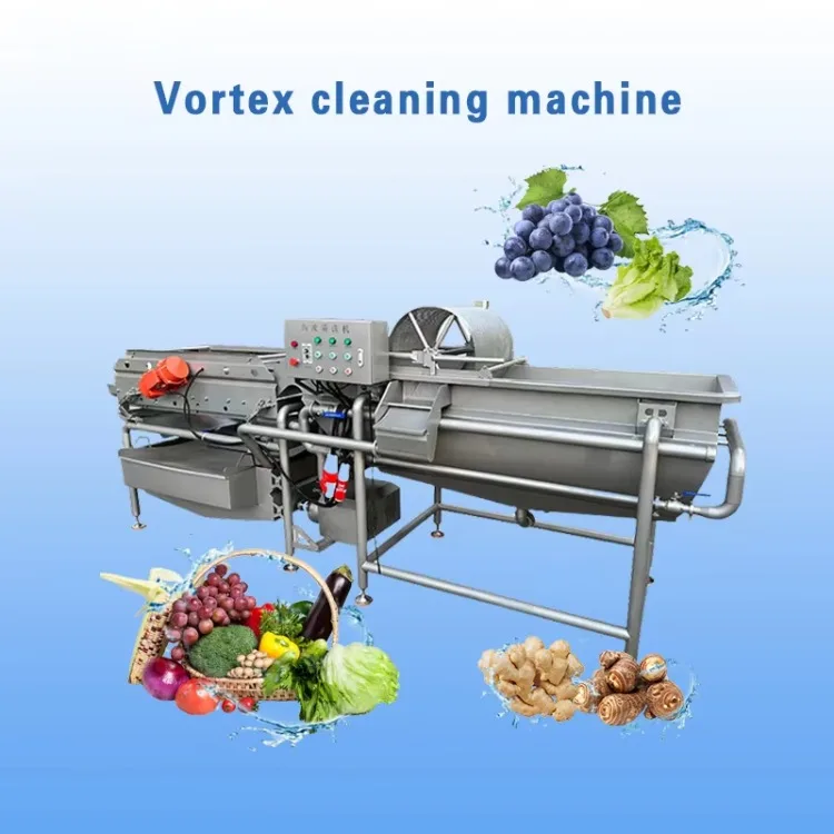 Industry Professional Vegetables&fruit Vortex Cleaning Machine High Output Vegetable Cleaner Washer for Carrots Cabbage