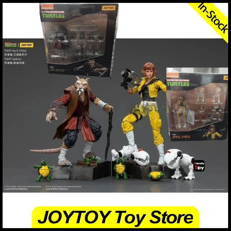 

In Stock JOYTOY Action Figure 1/18 TMNT Ninja Turtles Splinter April O'Neil Anime Action Figure Model Toys Gifts Collection