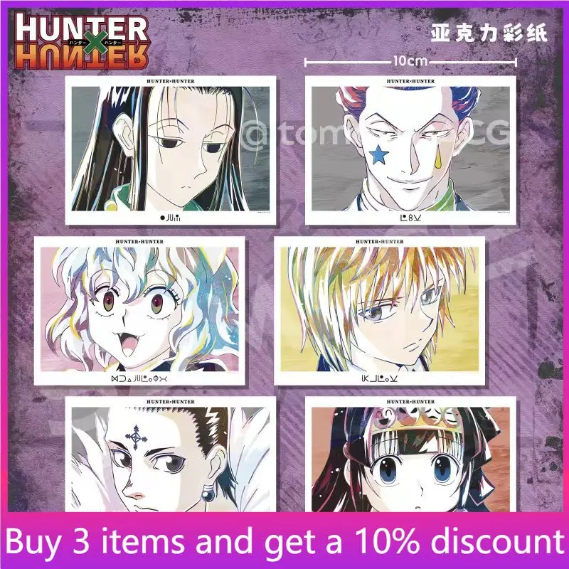 

HUNTER×HUNTER Anime Peripherals Killua Zoldyck Figure Color Paper Gon Freecs Figurine Shikishi Collectible Toys Gift
